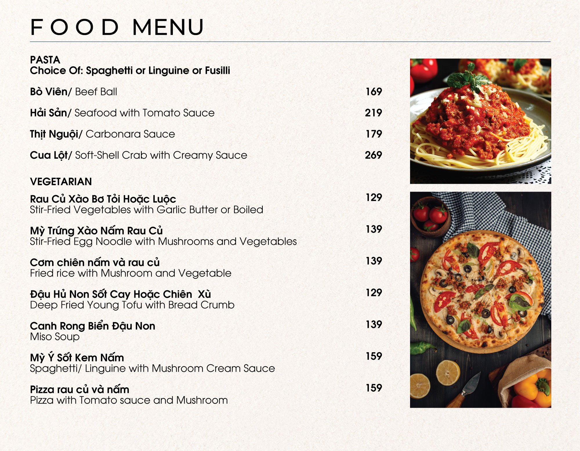 IN-ROOM DINING MENU - Sala Hotel Group